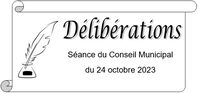 Délibérations du Conseil Municipal du 24 octobre 2023